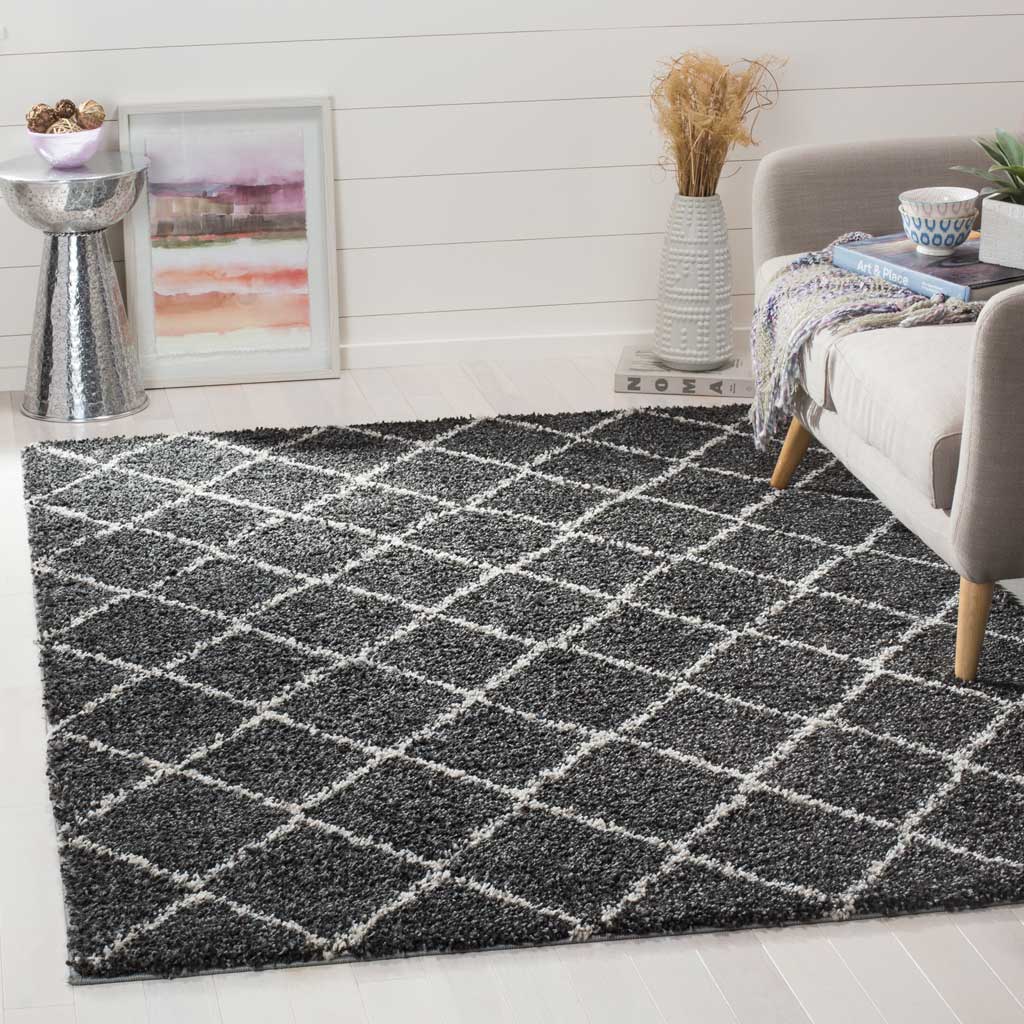 Arizona Shag Anthracite/Beige Area Rug - Image 6