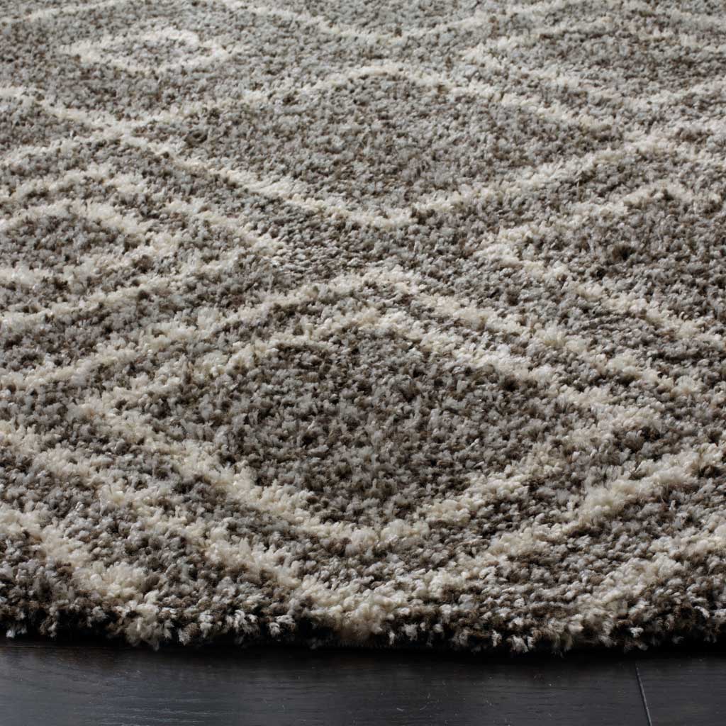 Arizona Shag Brown/Ivory Round Rug - Image 2