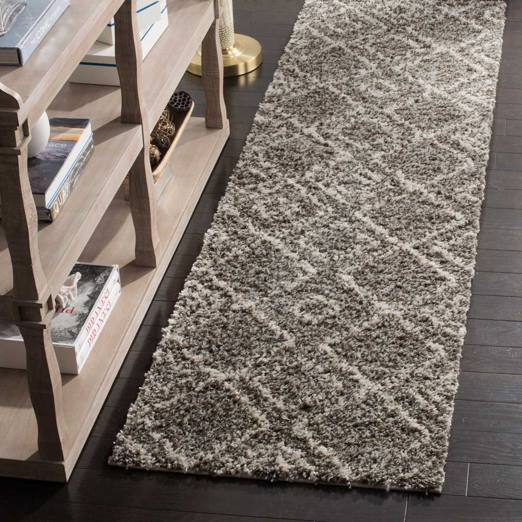Arizona Shag Brown/Ivory Runner Rug - Image 2