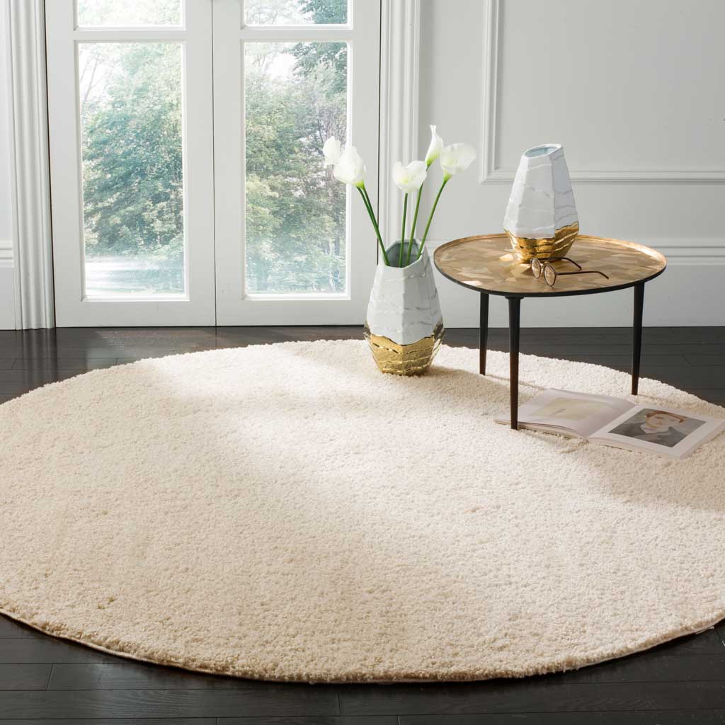 Arizona Shag Creme Round Rug - Image 3