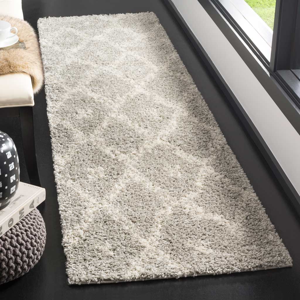 Arizona Shag Gray/Ivory Runner Rug - Image 2