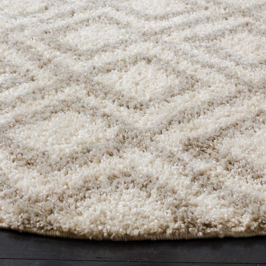 Arizona Shag Ivory/Beige Round Rug - Image 2