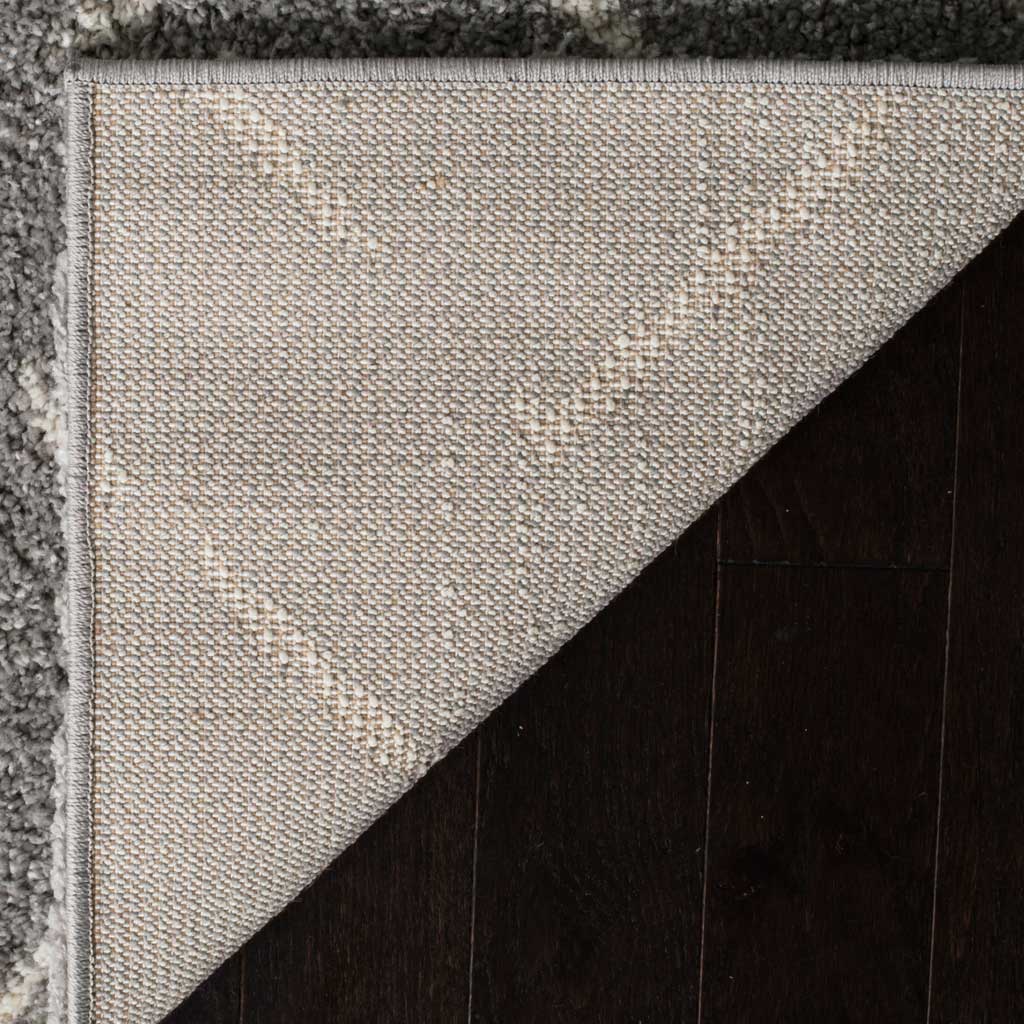 Arizona Shag Lattice Gray/Ivory Area Rug - Image 5