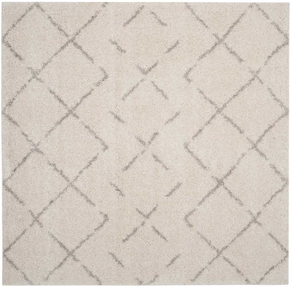 Arizona Shag Lattice Ivory/Beige Area Rug - Image 2