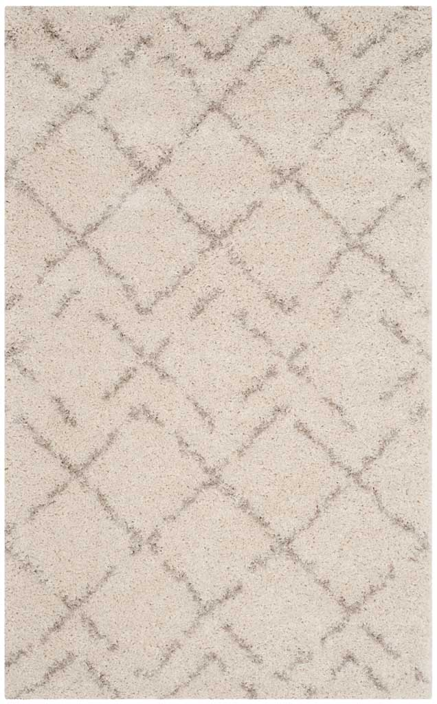 Arizona Shag Lattice Ivory/Beige Area Rug - Image 4