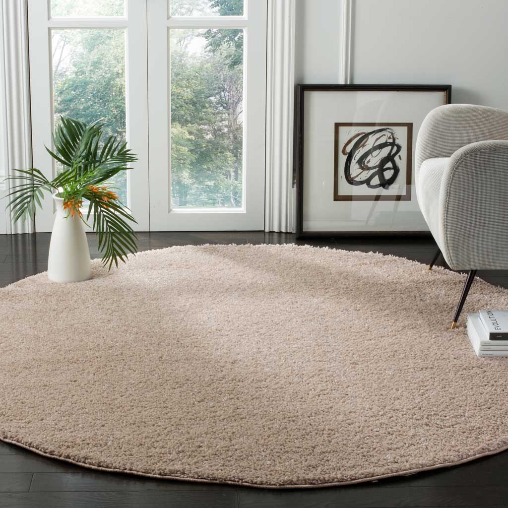 Arizona Shag Light Beige Round Rug - Image 3