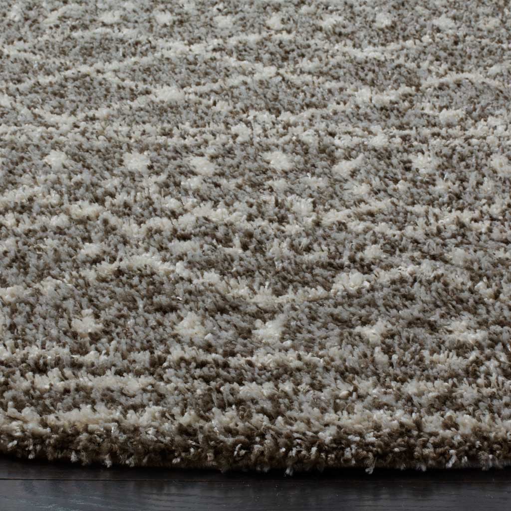 Arizona Shag Tribal Brown/Ivory Round Rug - Image 2