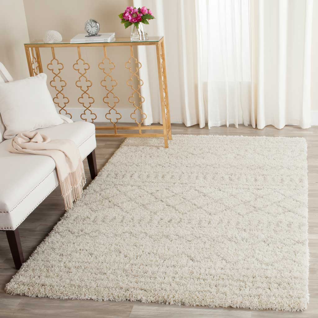 Arizona Shag Tribal Ivory/Beige Area Rug - Image 7