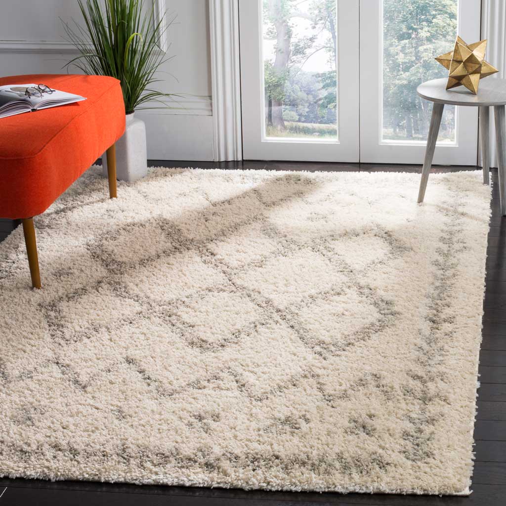 Arizona Shag Tribal Ivory/Gray Area Rug - Image 8