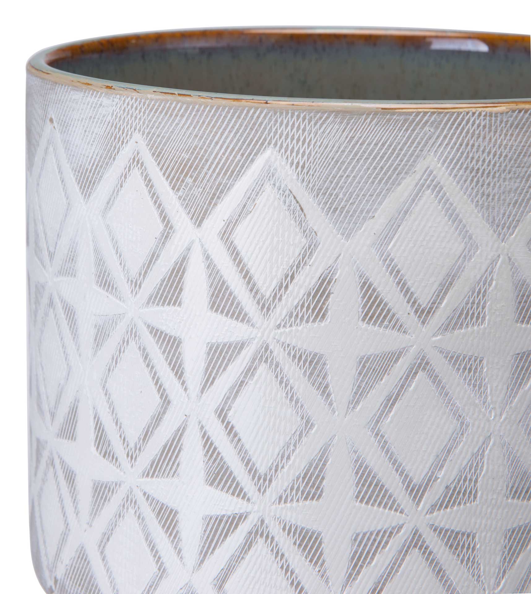 Arizona Wood Base Planter Gray/White - Image 2
