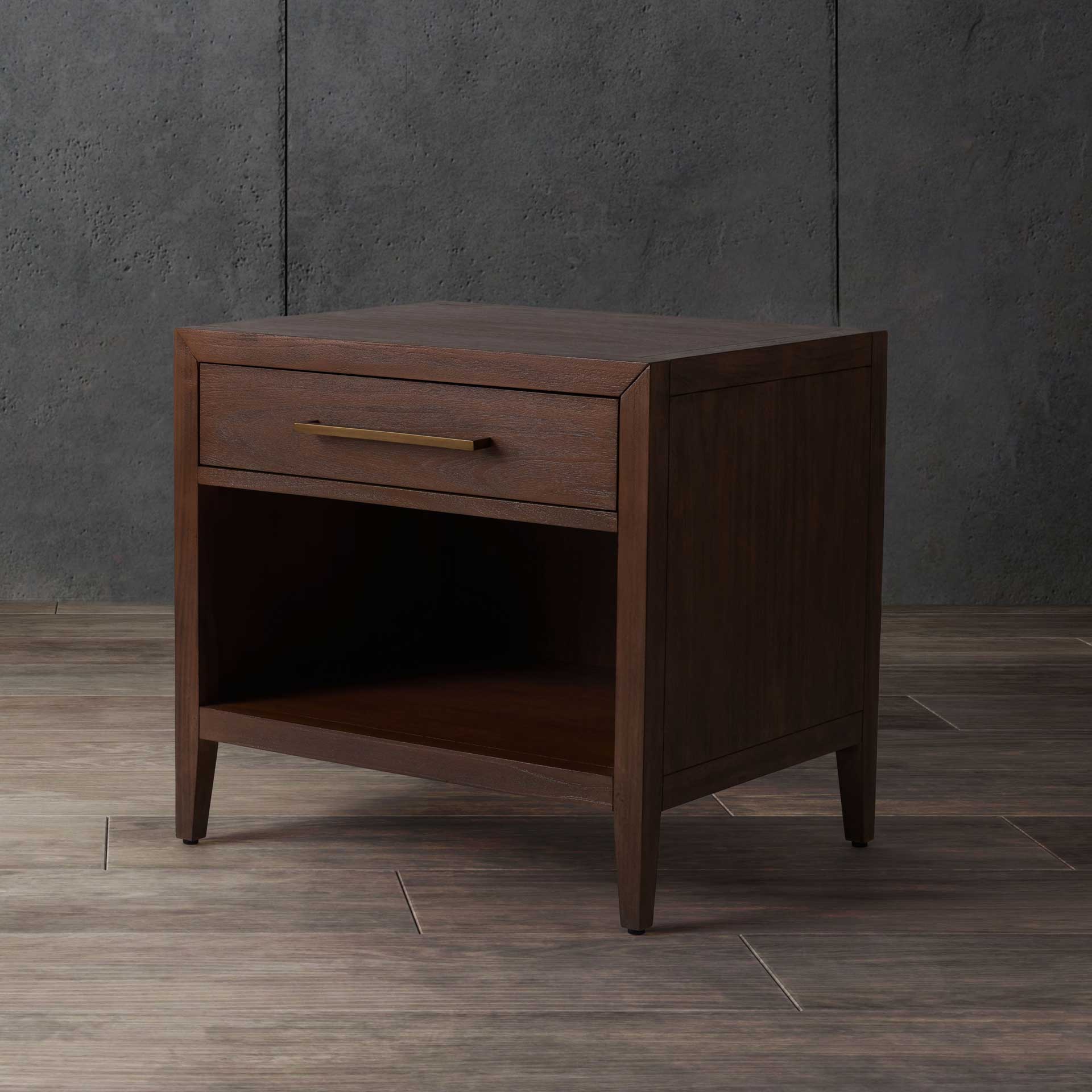 Arleana 1 Drawer Wood Nightstand Brown - Image 4