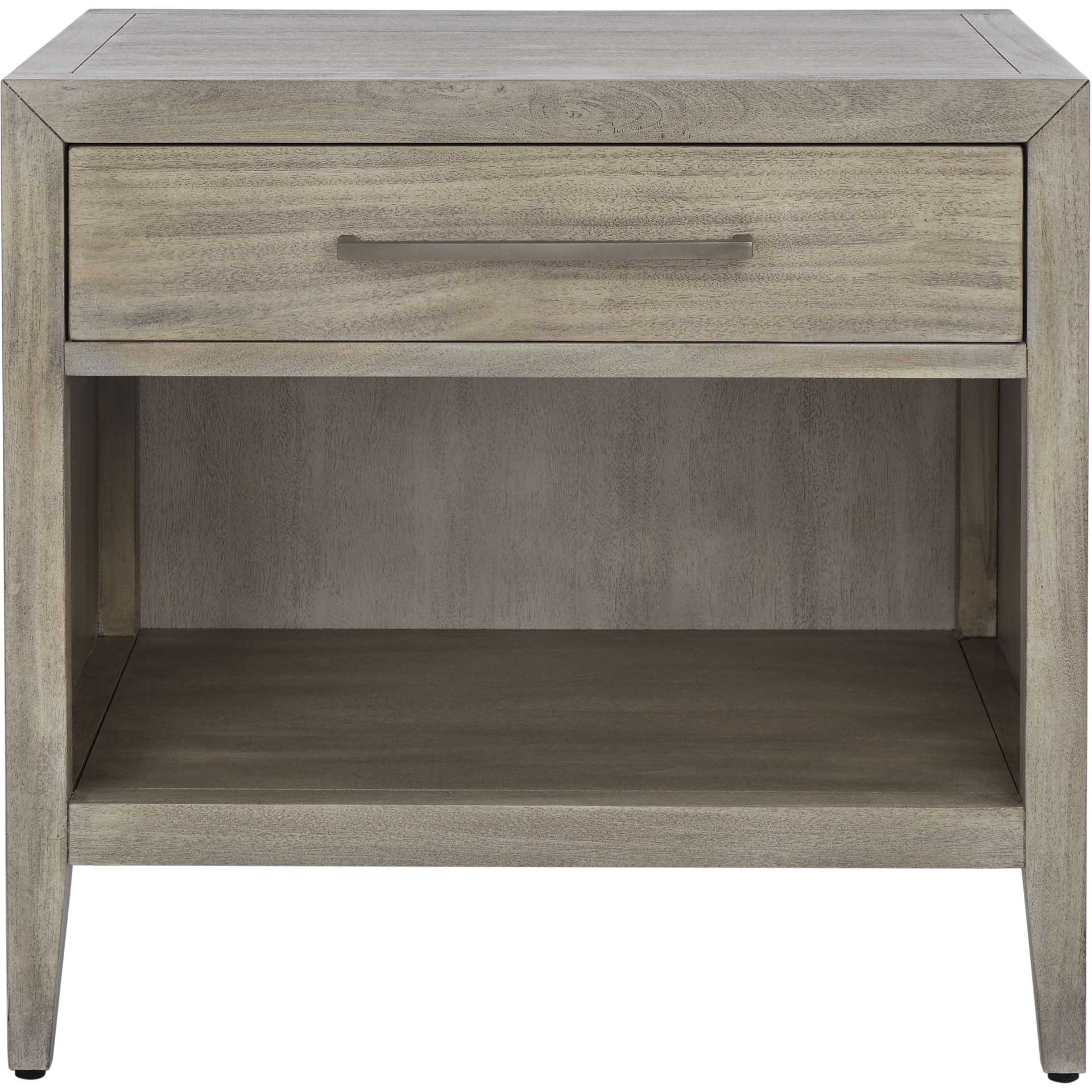 Arleana 1 Drawer Wood Nightstand Light Gray - Image 2
