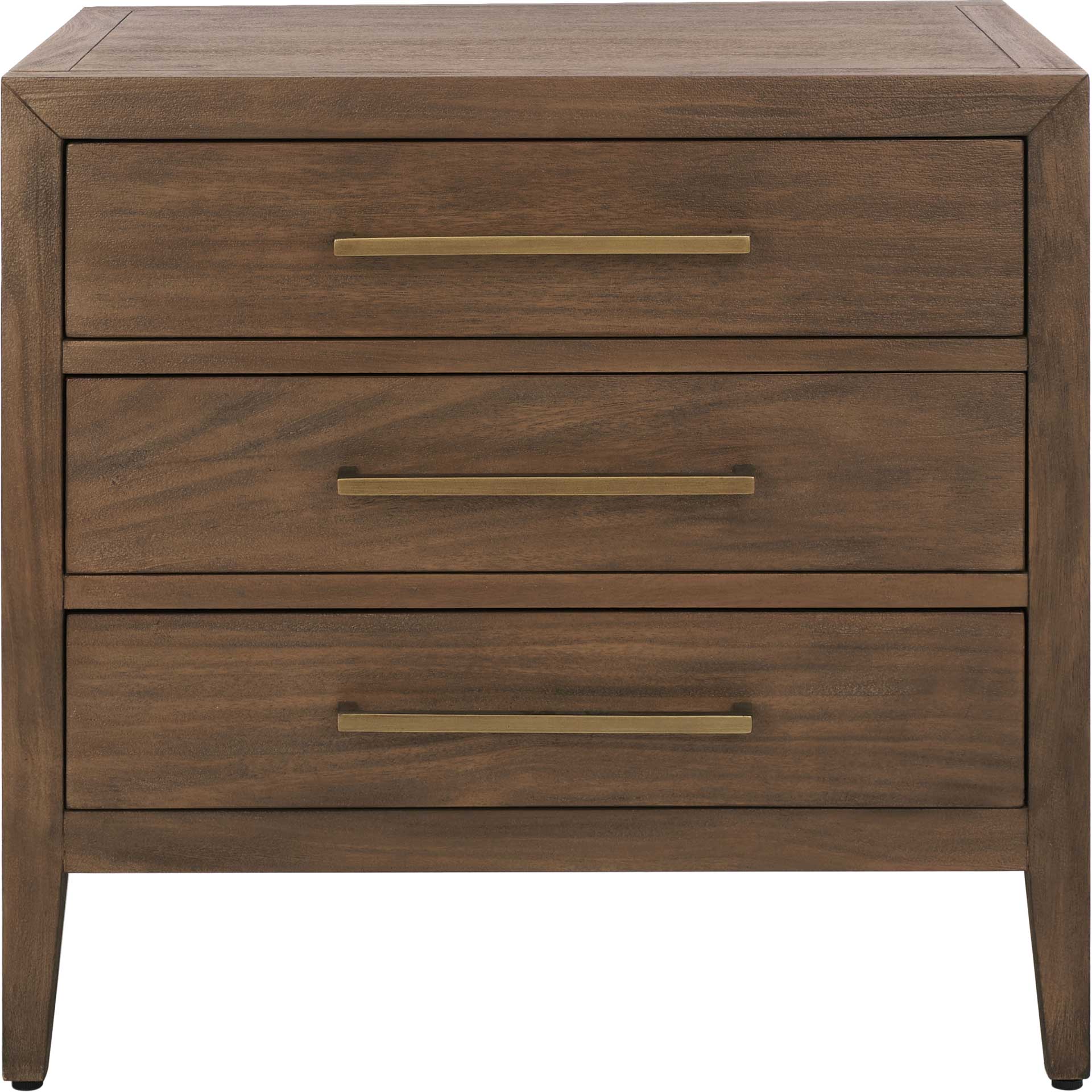 Arleana 3 Drawer Wood Nightstand Brown - Image 2