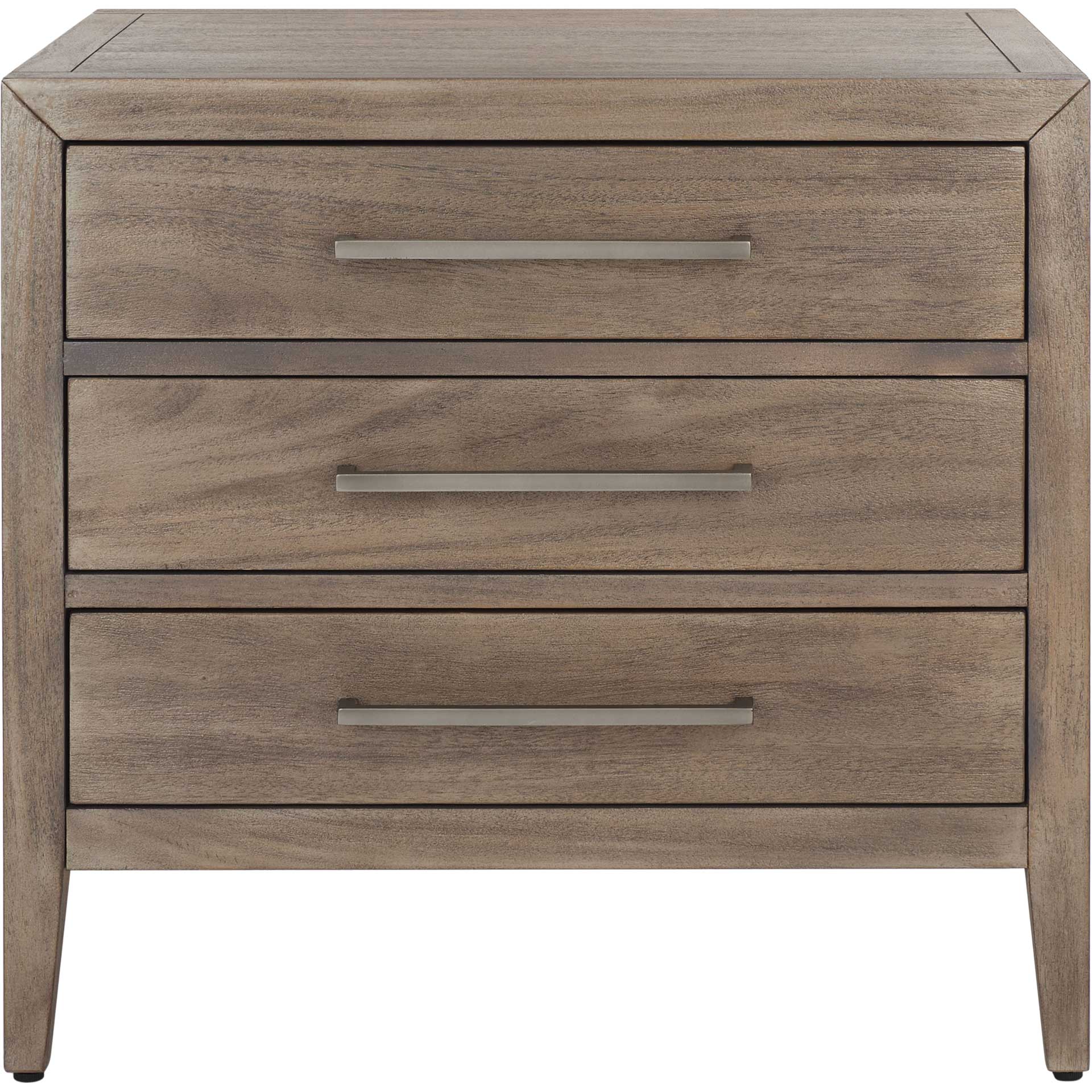Arleana 3 Drawer Wood Nightstand Light Brown - Image 2