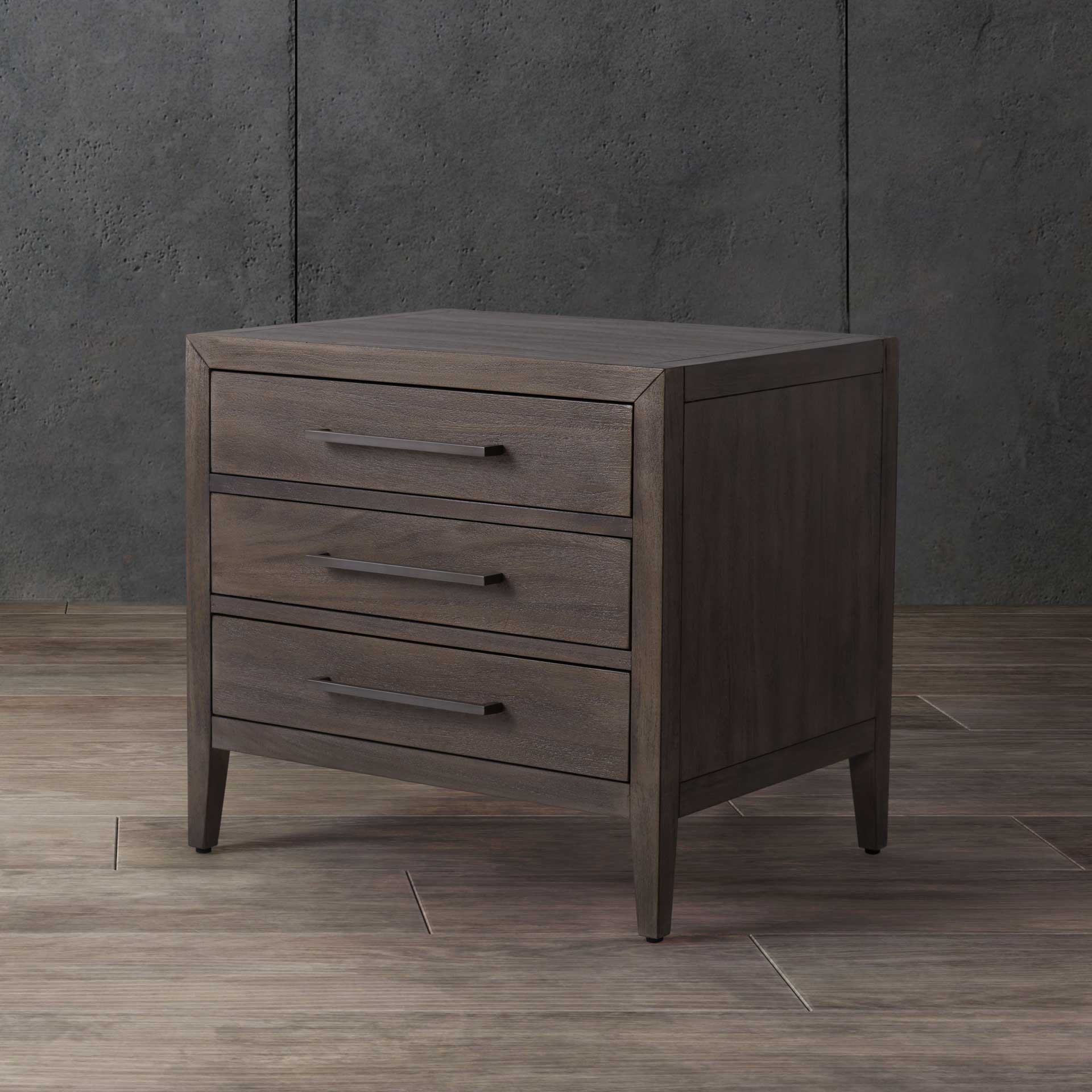 Arleana 3 Drawer Wood Nightstand Light Brown - Image 4