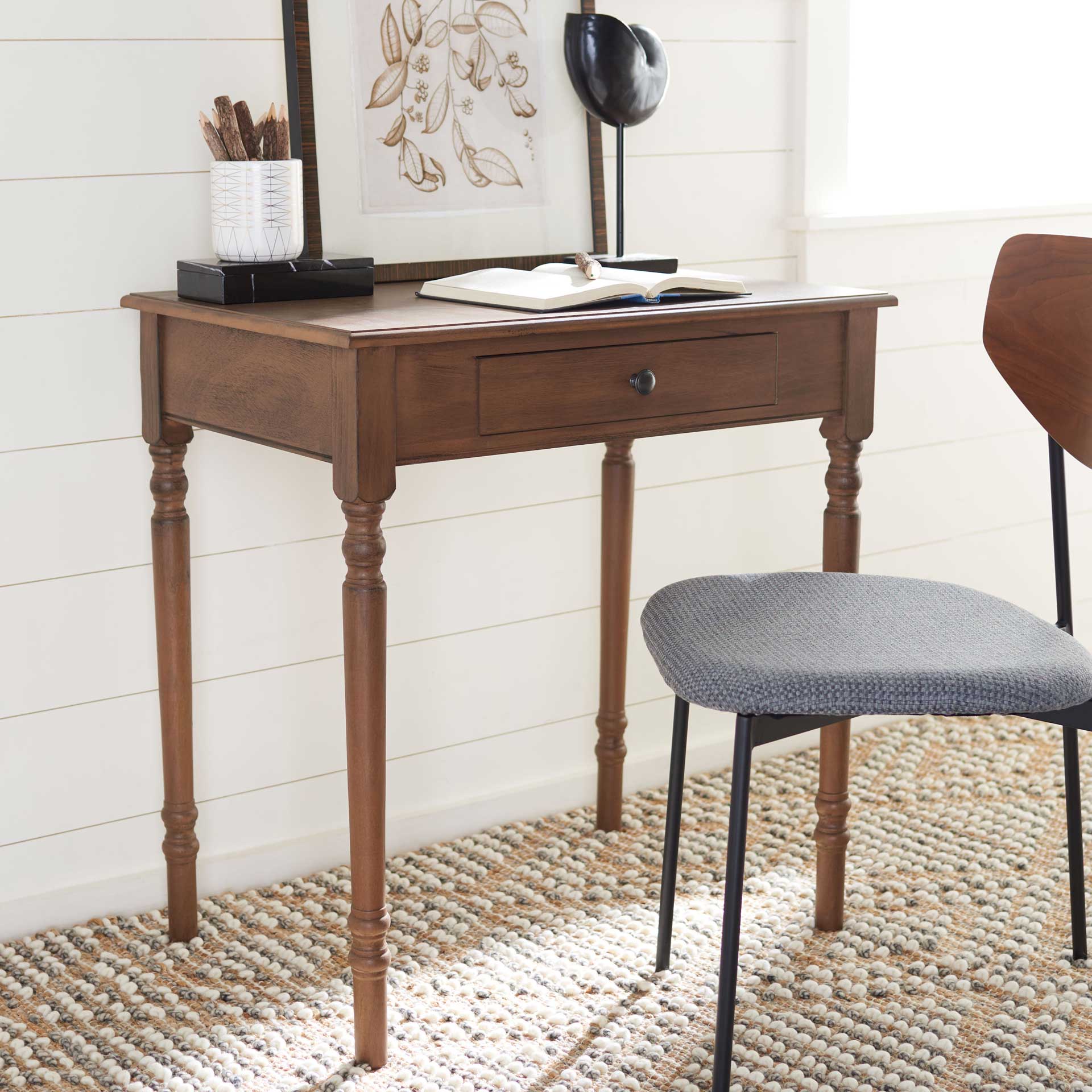 Arlette 1 Drawer Desk Brown - Image 4