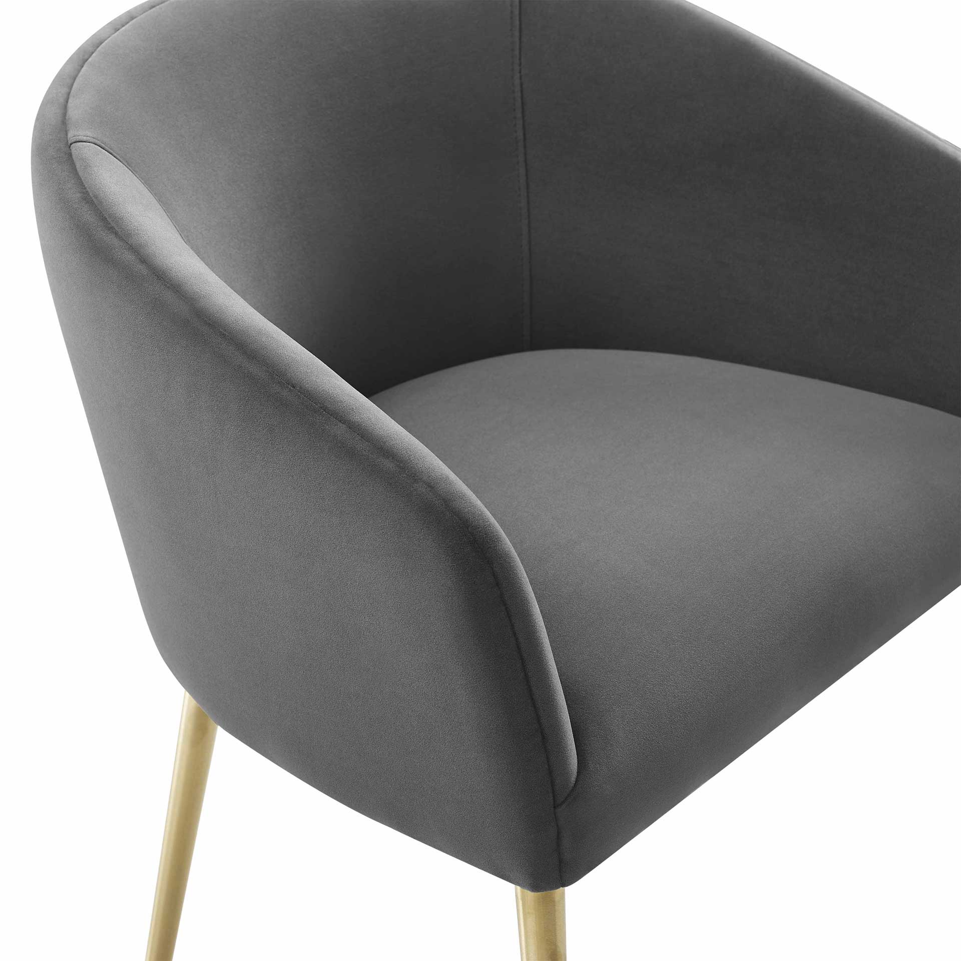 Arlette Velvet Dining Chair Gray - Image 4