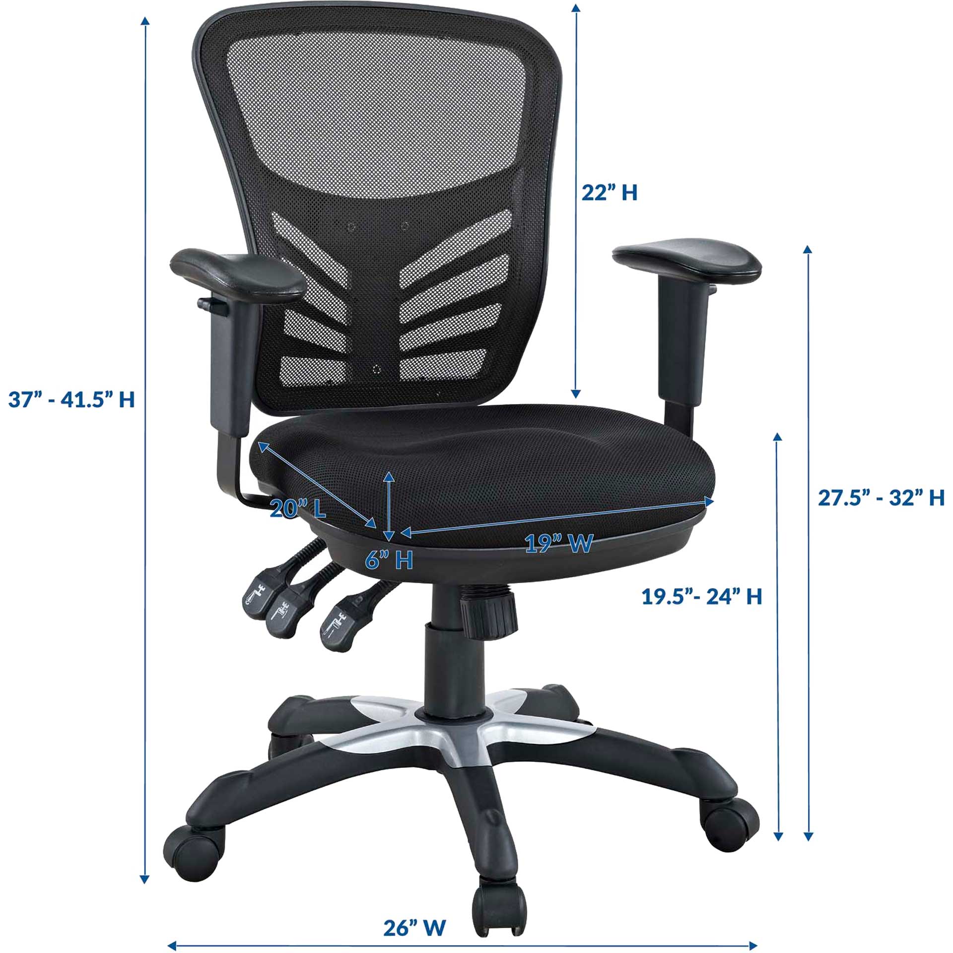 Arlo Mesh Office Chair Black - Image 4