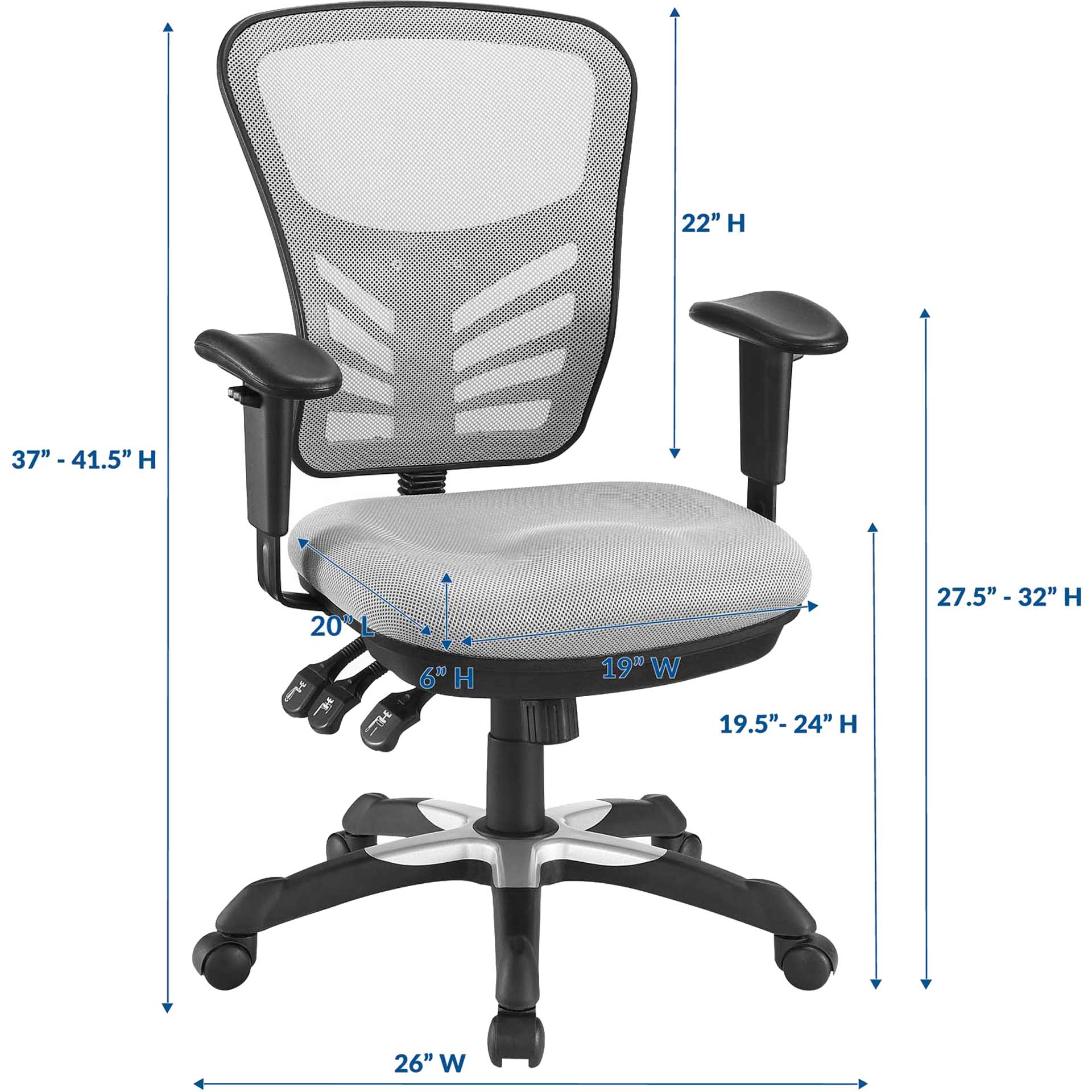 Arlo Mesh Office Chair Gray - Image 4