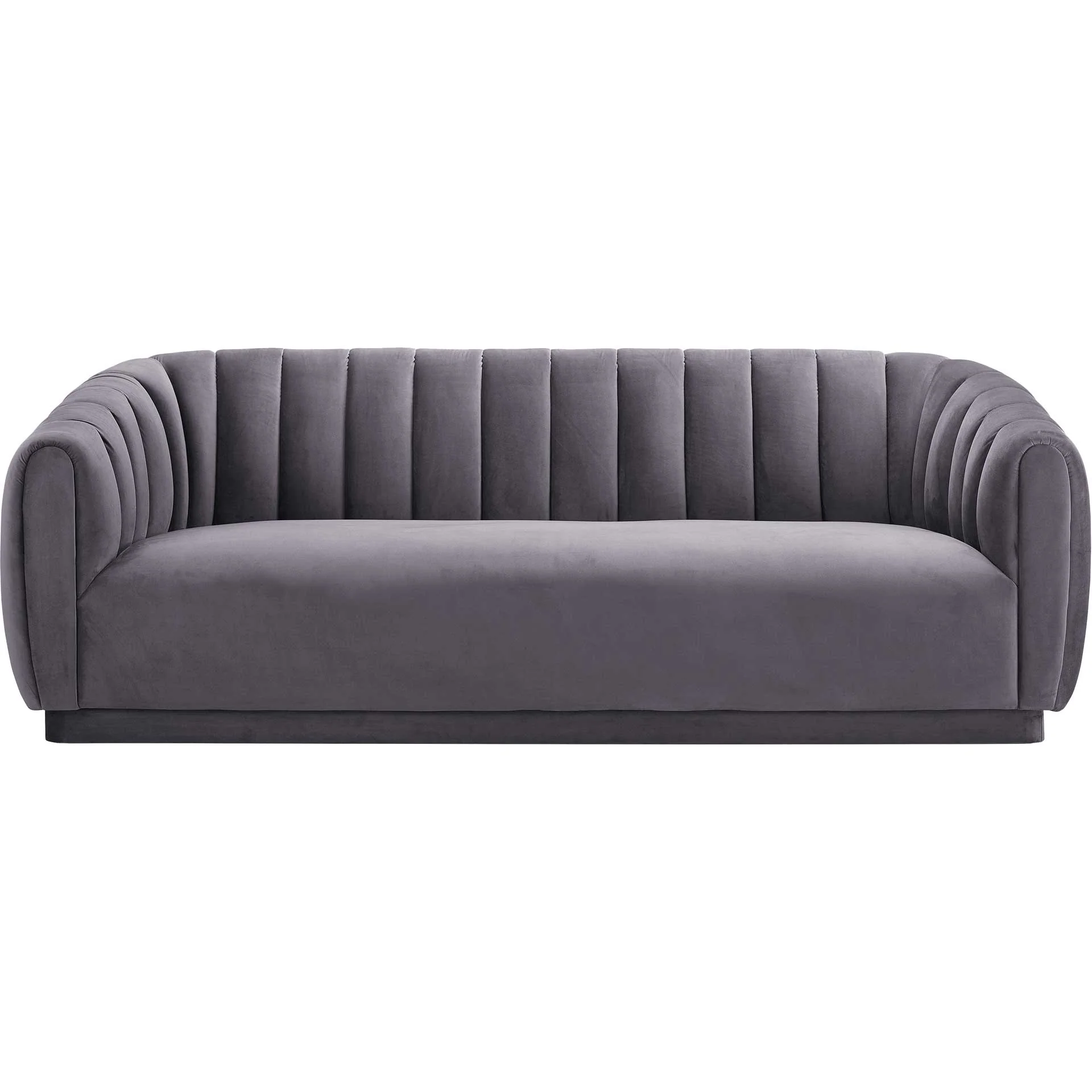 Arnold Velvet Sofa Gray - Image 2