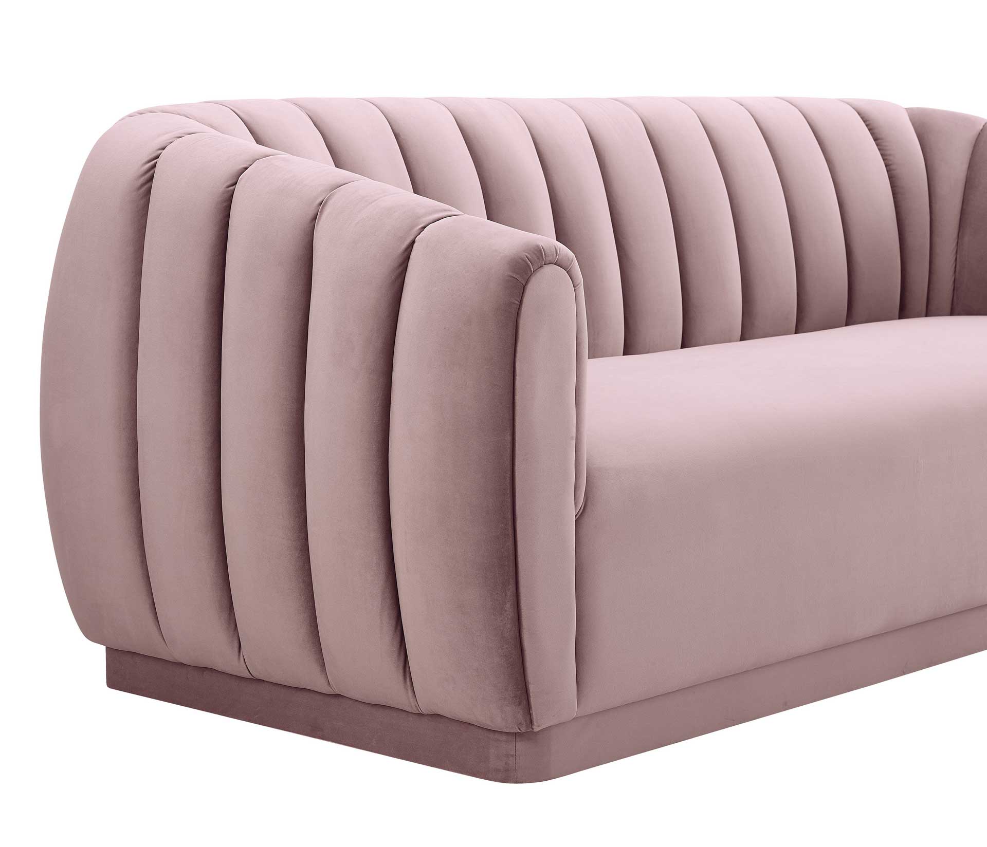 Arnold Velvet Sofa Mauve - Image 4