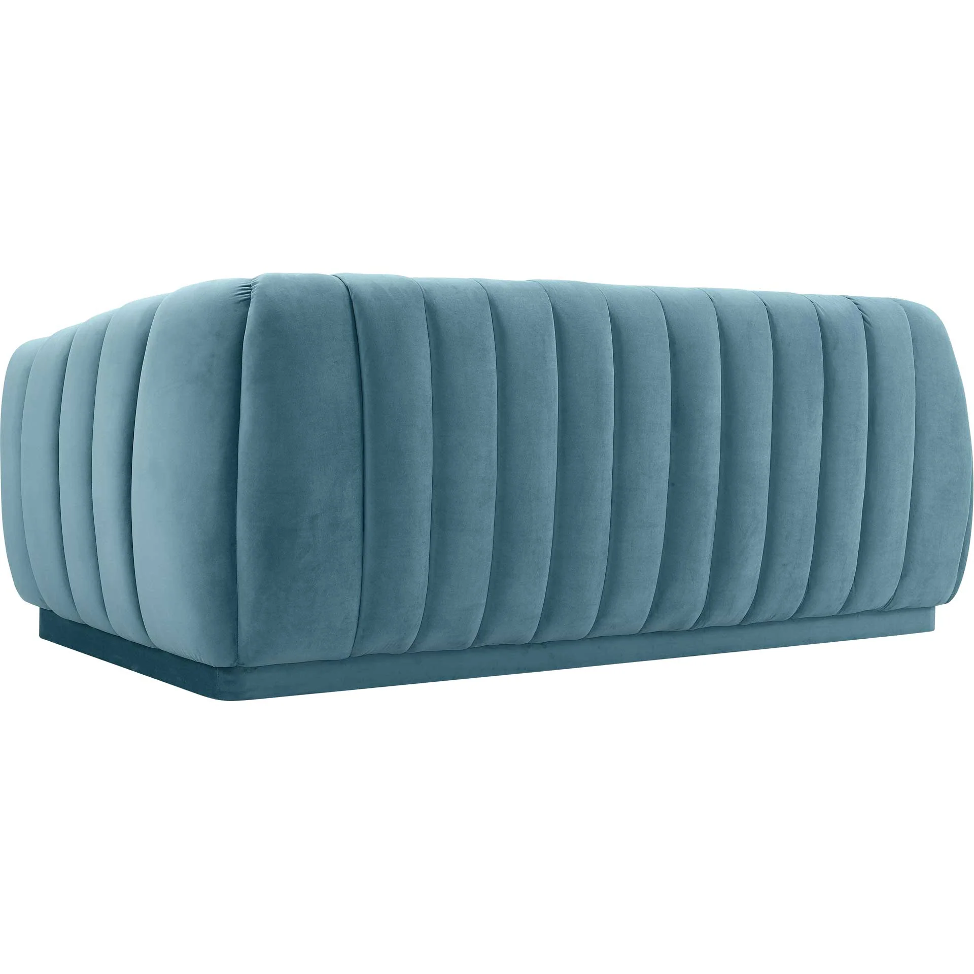 Arnold Velvet Sofa Sea Blue - Image 3