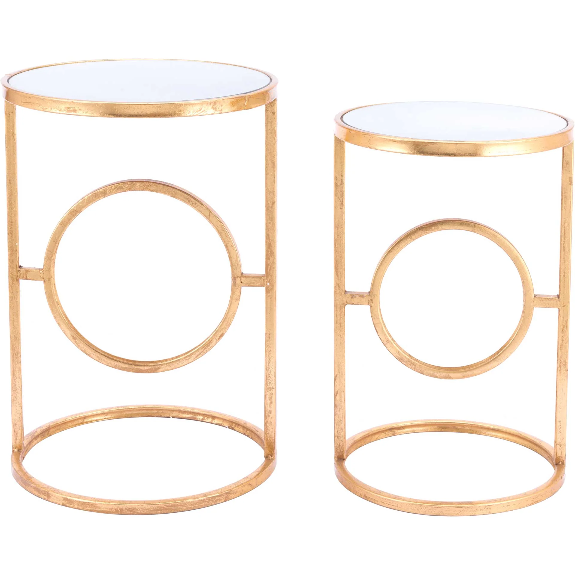Aro 2-Piece End Table Gold - Image 2