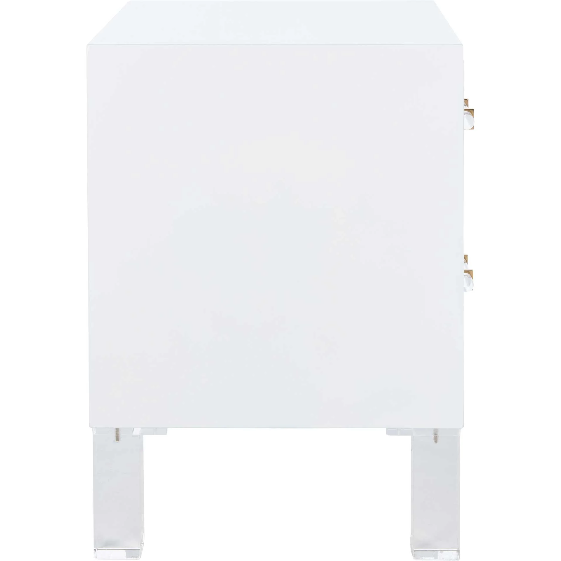 Array 2-Drawer Faux Marble Nightstand White/Clear - Image 3