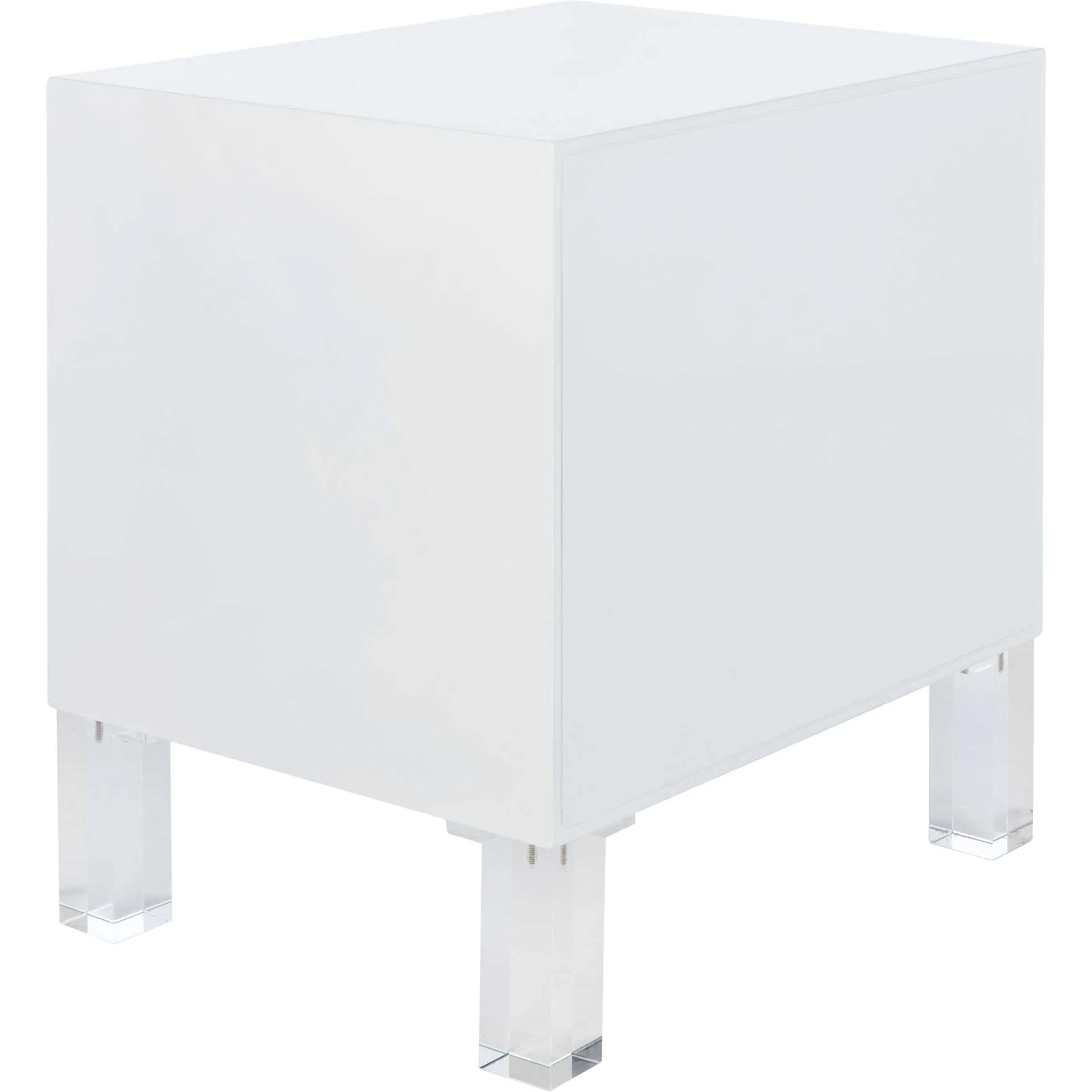 Array 2-Drawer Faux Marble Nightstand White/Clear - Image 4
