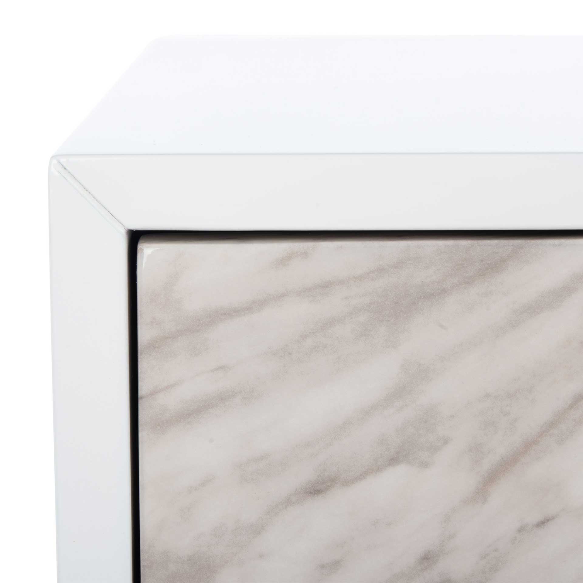 Array 2-Drawer Faux Marble Nightstand White/Clear - Image 5