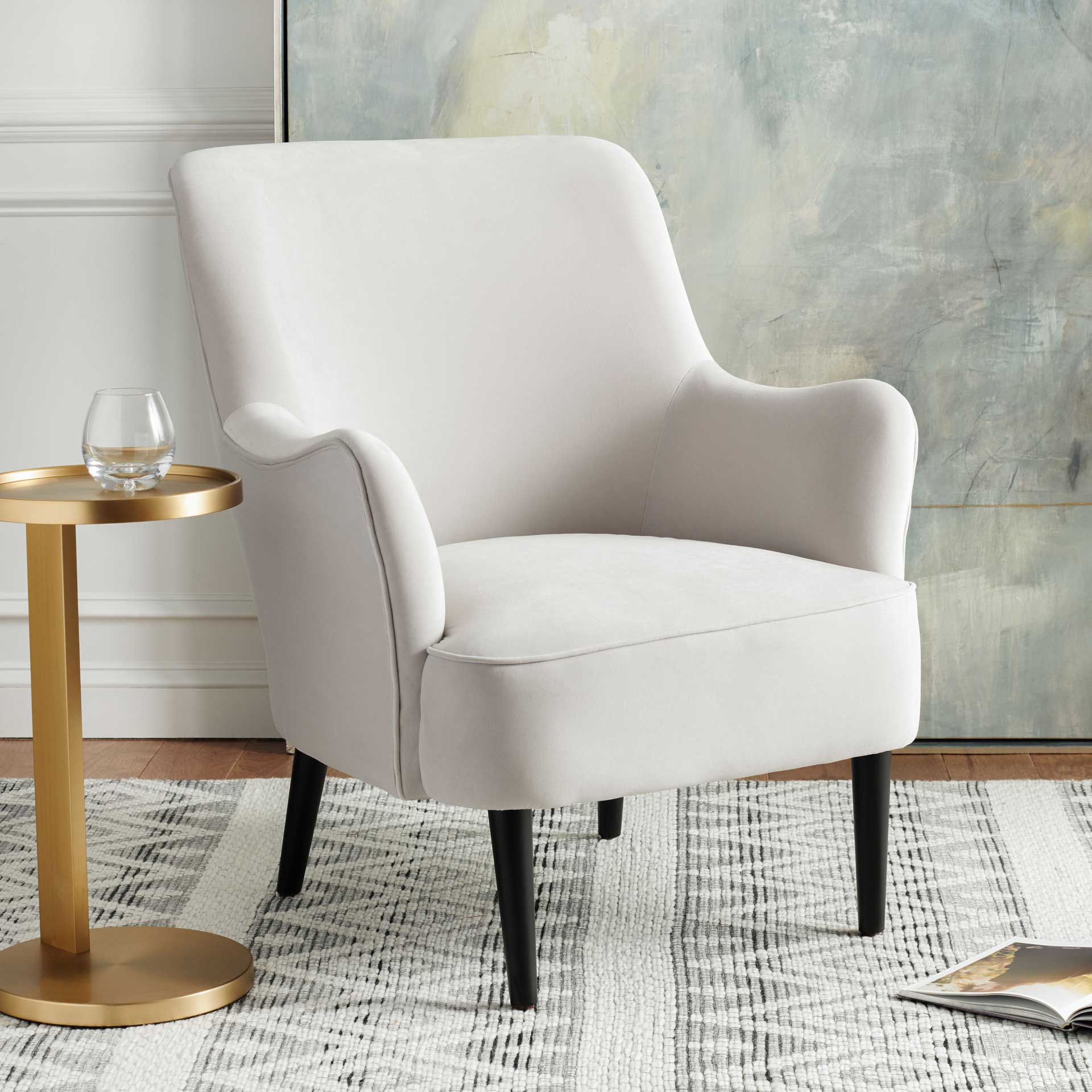 Arrow Accent Chair Light Gray - Image 4
