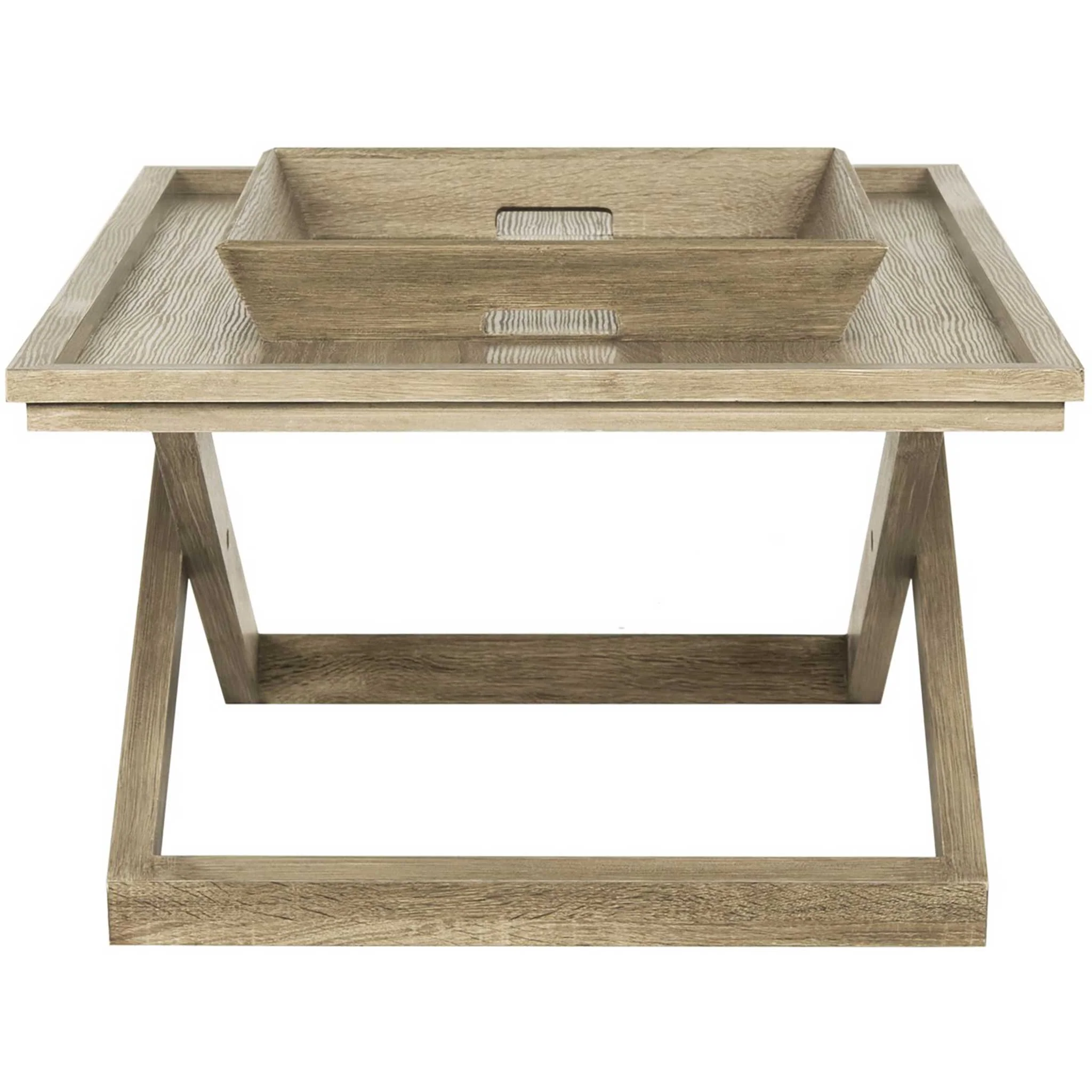 Arthur Cross Leg Coffee Table With Tray - Image 3