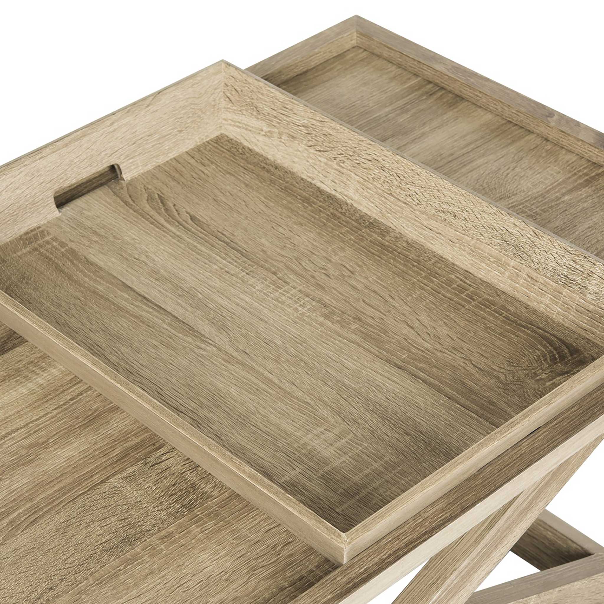 Arthur Cross Leg Coffee Table With Tray - Image 4