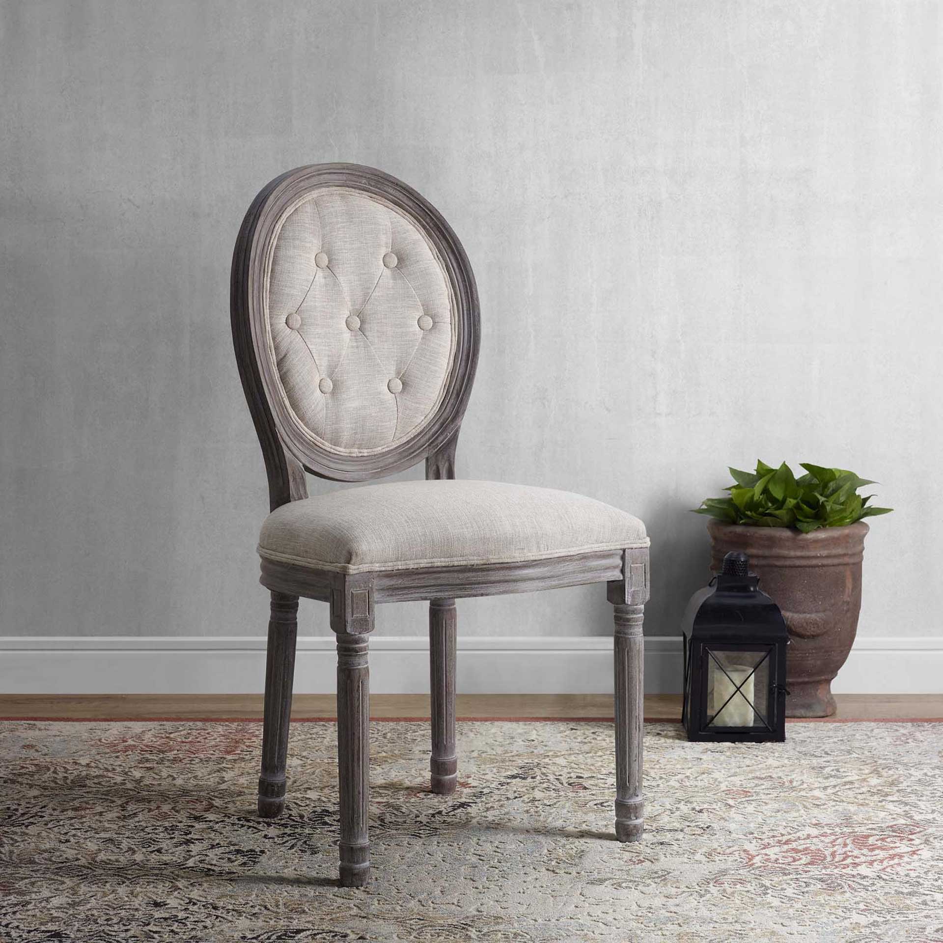 Arturo Fabric Side Chair Beige - Image 5