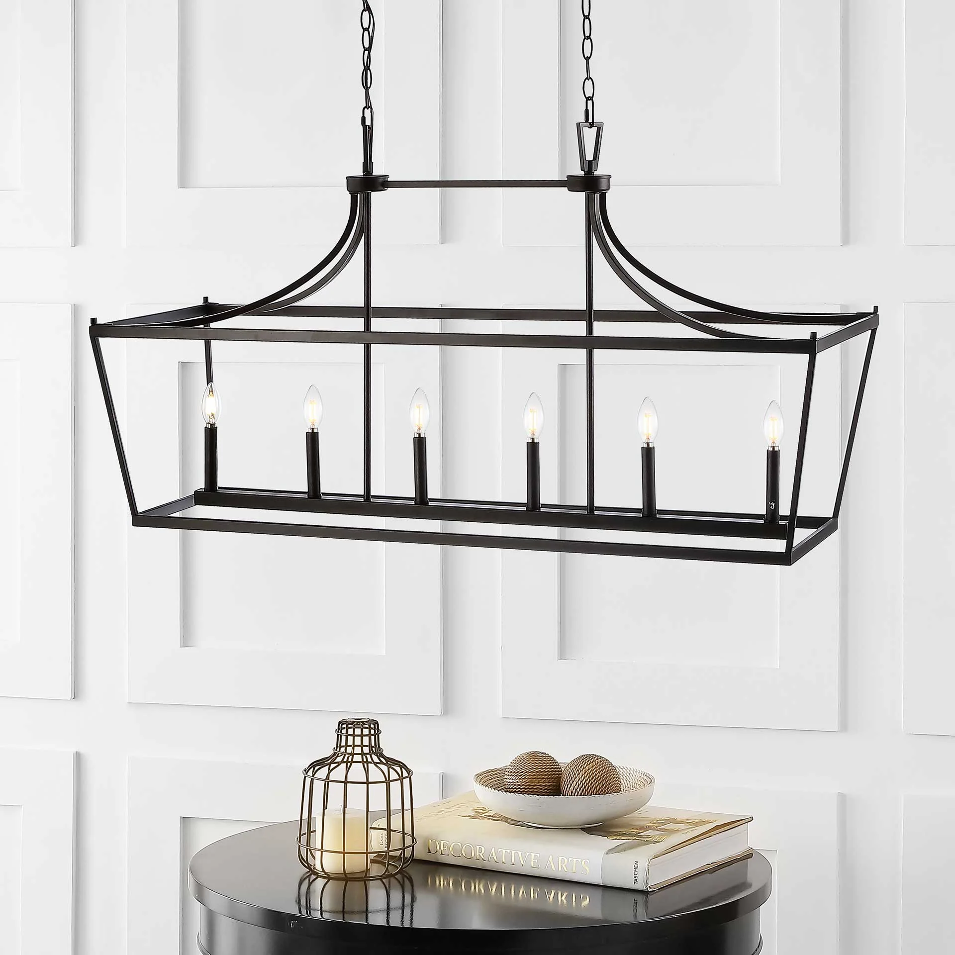 Arverne 6 Light Pendant Bronze/Black - Image 4