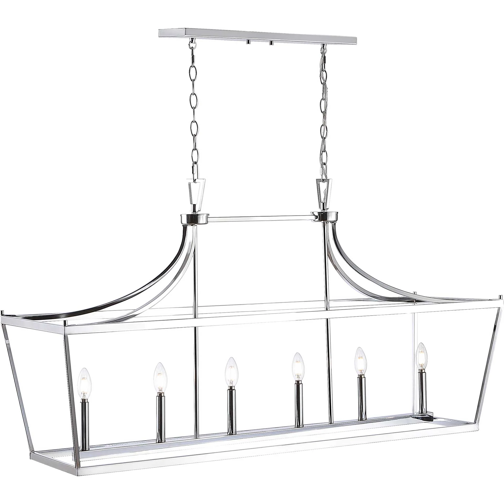 Arverne 6 Light Pendant Chrome - Image 2