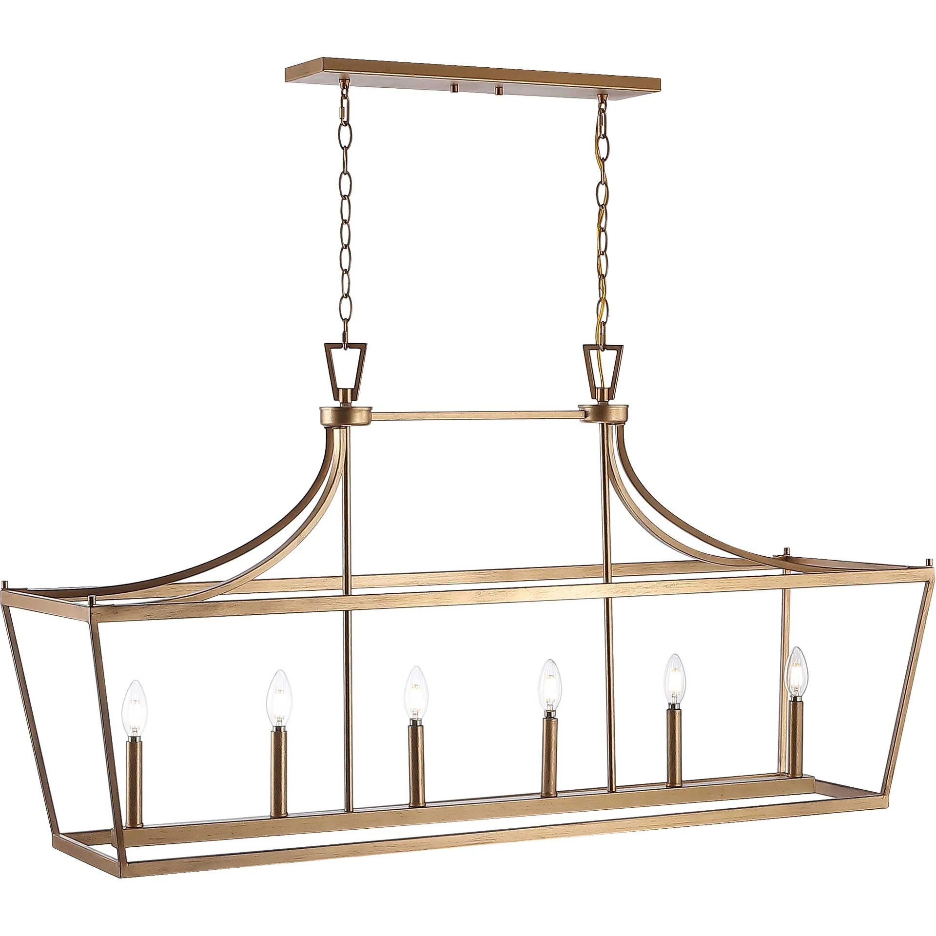 Arverne 6 Light Pendant Gold Painted - Image 2