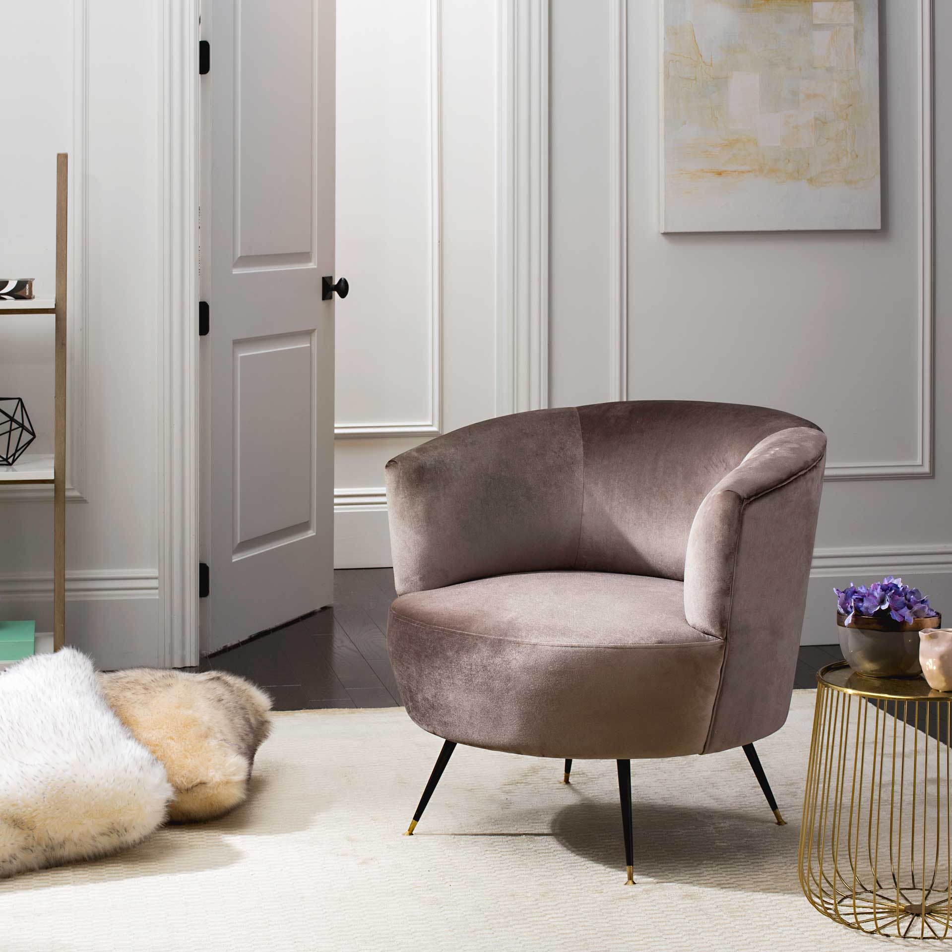 Arwen Velvet Accent Chair Hazelwood - Image 8