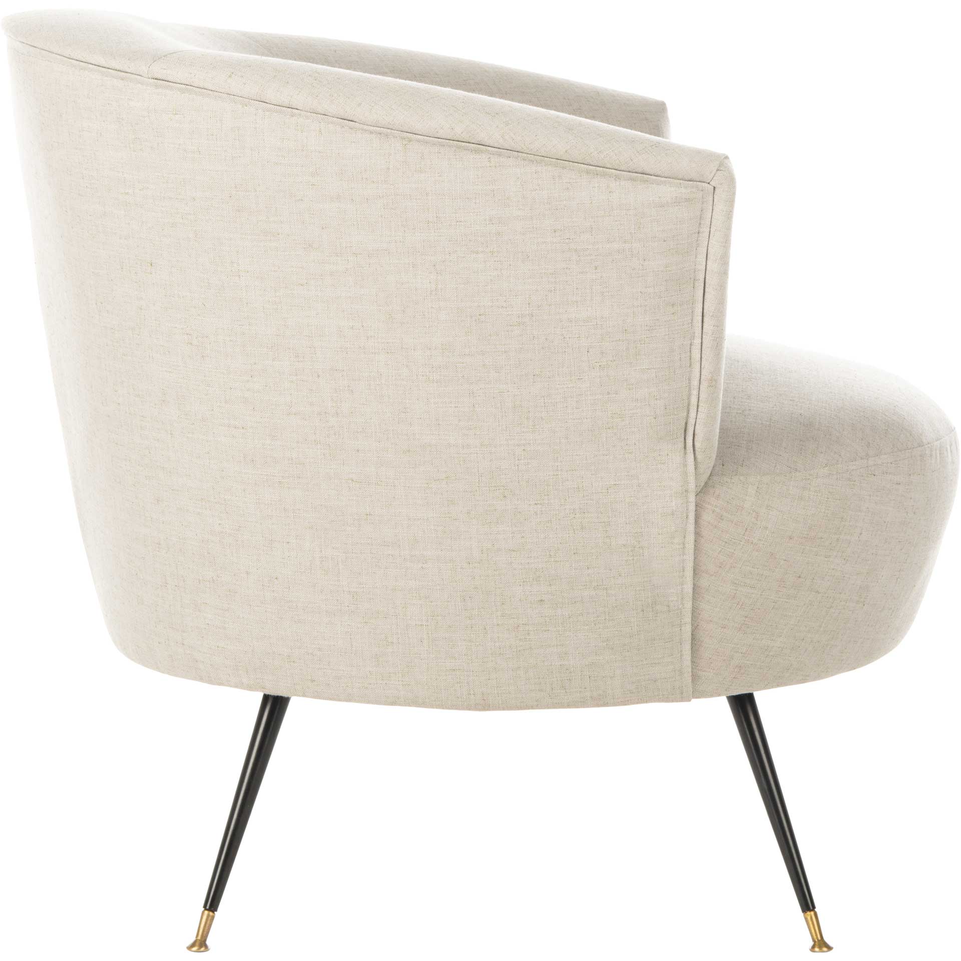 Arwen Velvet Accent Chair Light Gray - Image 3