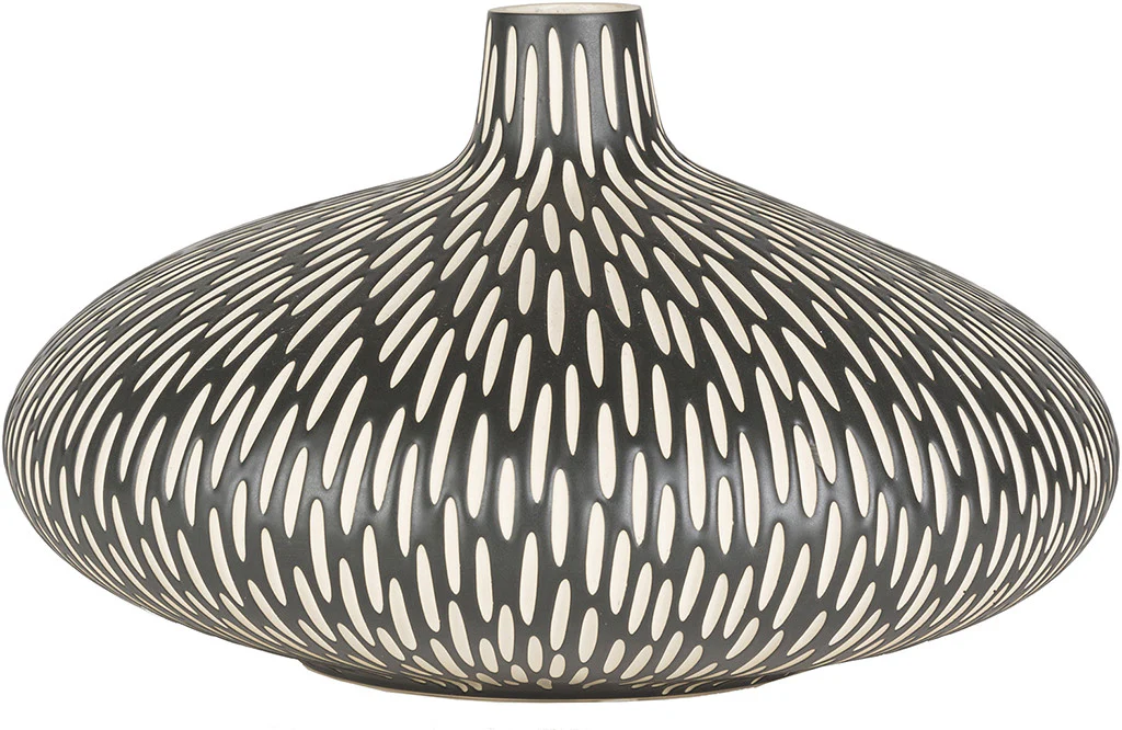 Asante Ceramic Table Vase Black - Image 2