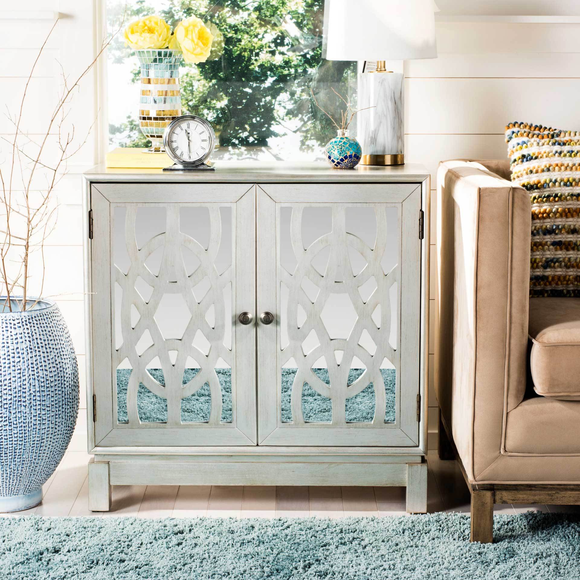Asher 2 Door Chest Silver - Image 4