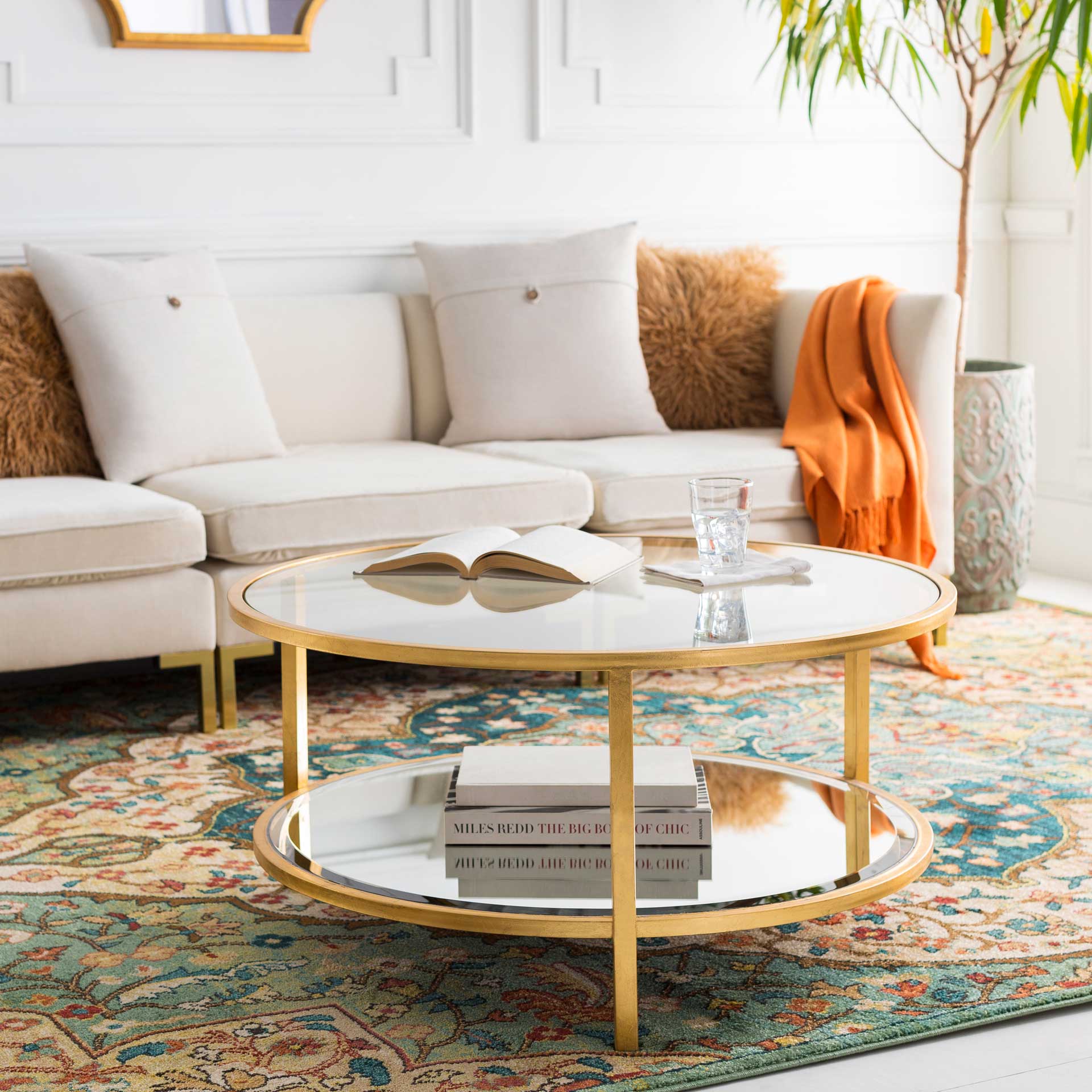 Asher Coffee Table Gold/Clear - Image 2