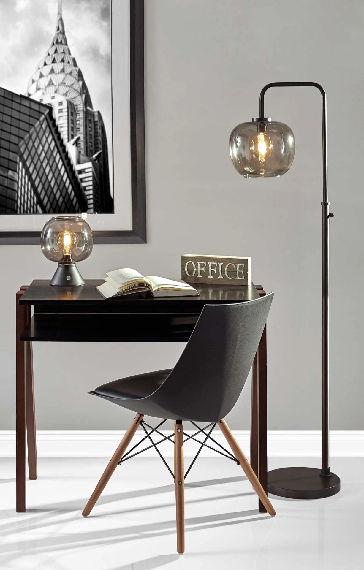 Ashland Floor Lamp Brushed Steel - Image 6
