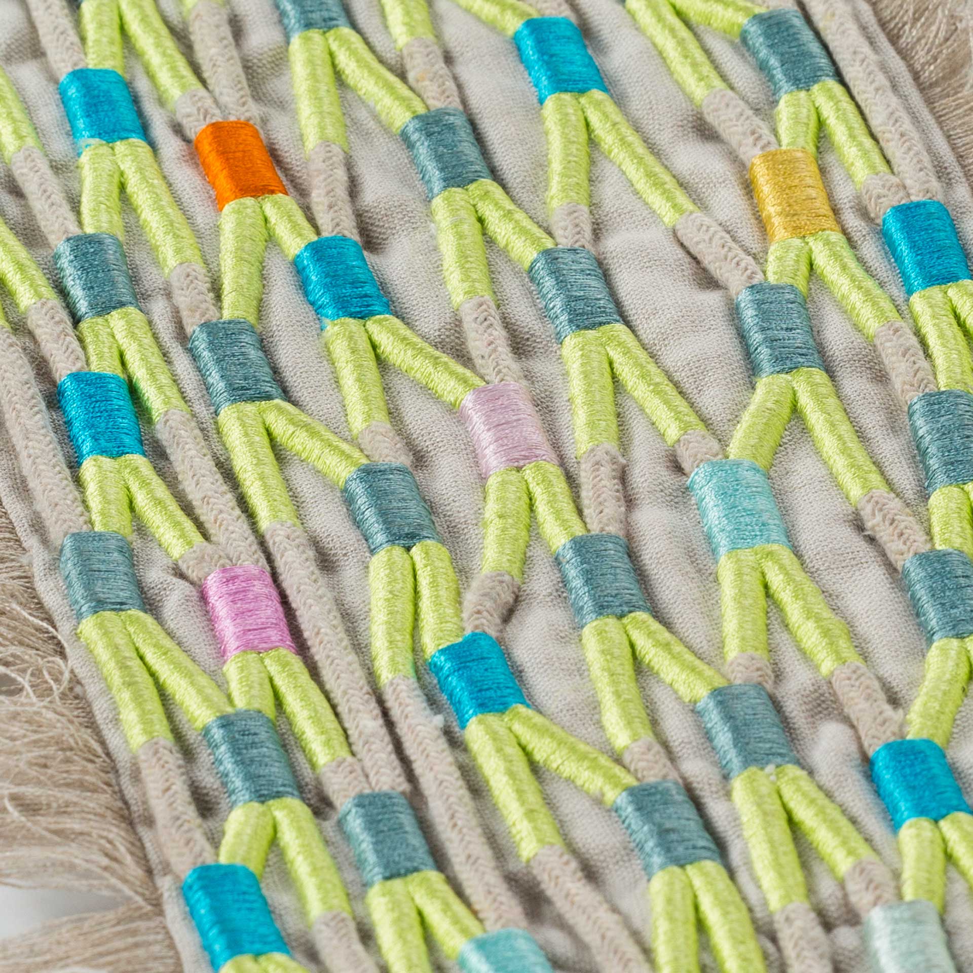 Ashley Wall Hanging Beige/Lime/Teal - Image 2