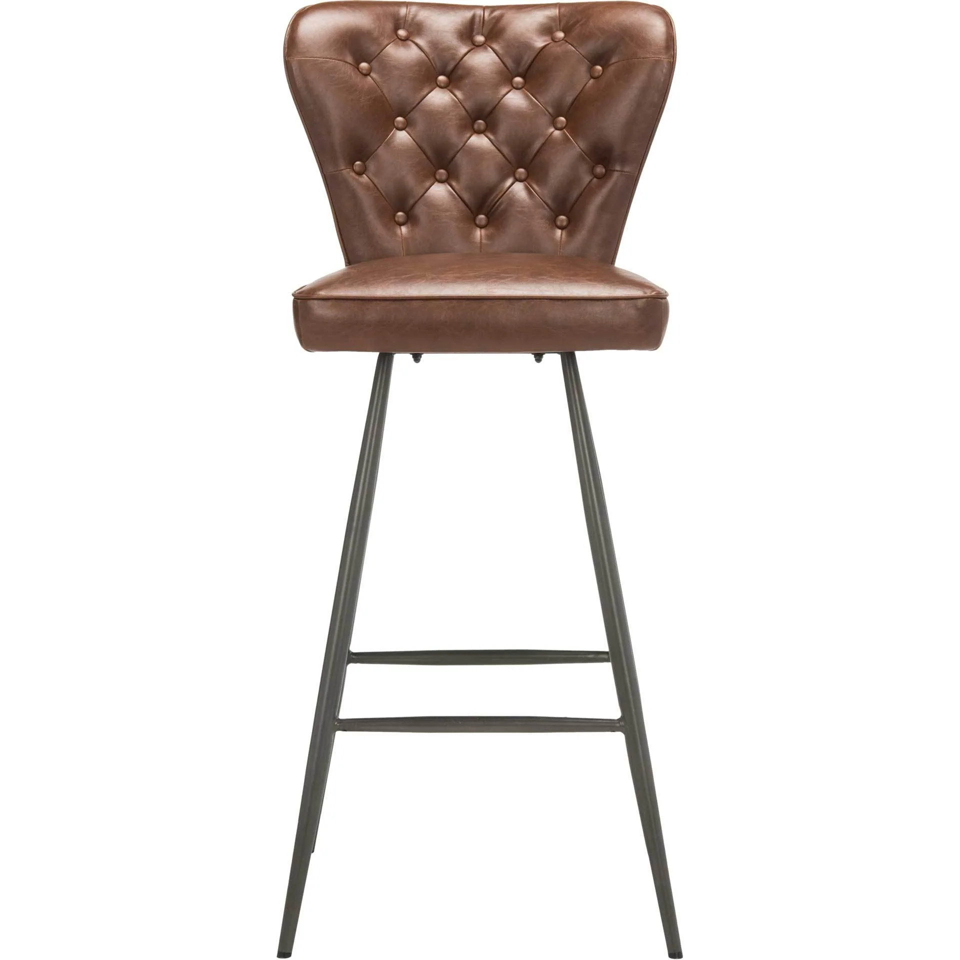 Ashlynn Leather Tufted Bar Stool (Set of 2) - Image 3