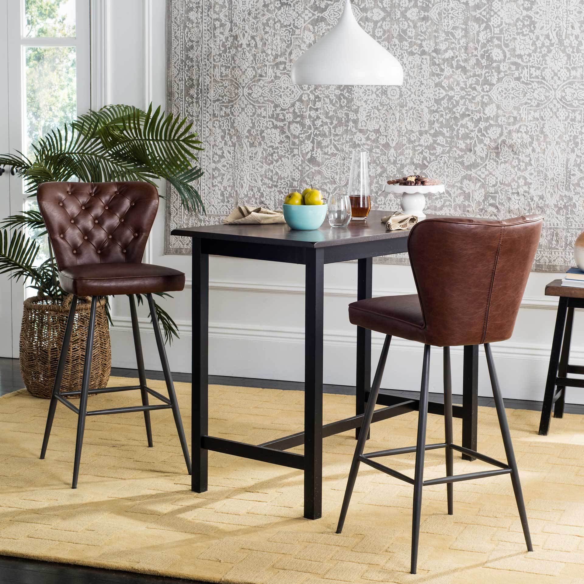 Ashlynn Leather Tufted Bar Stool (Set of 2) - Image 7
