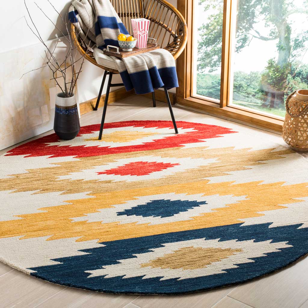 Aspen Ivory/Multi Round Rug - Image 3