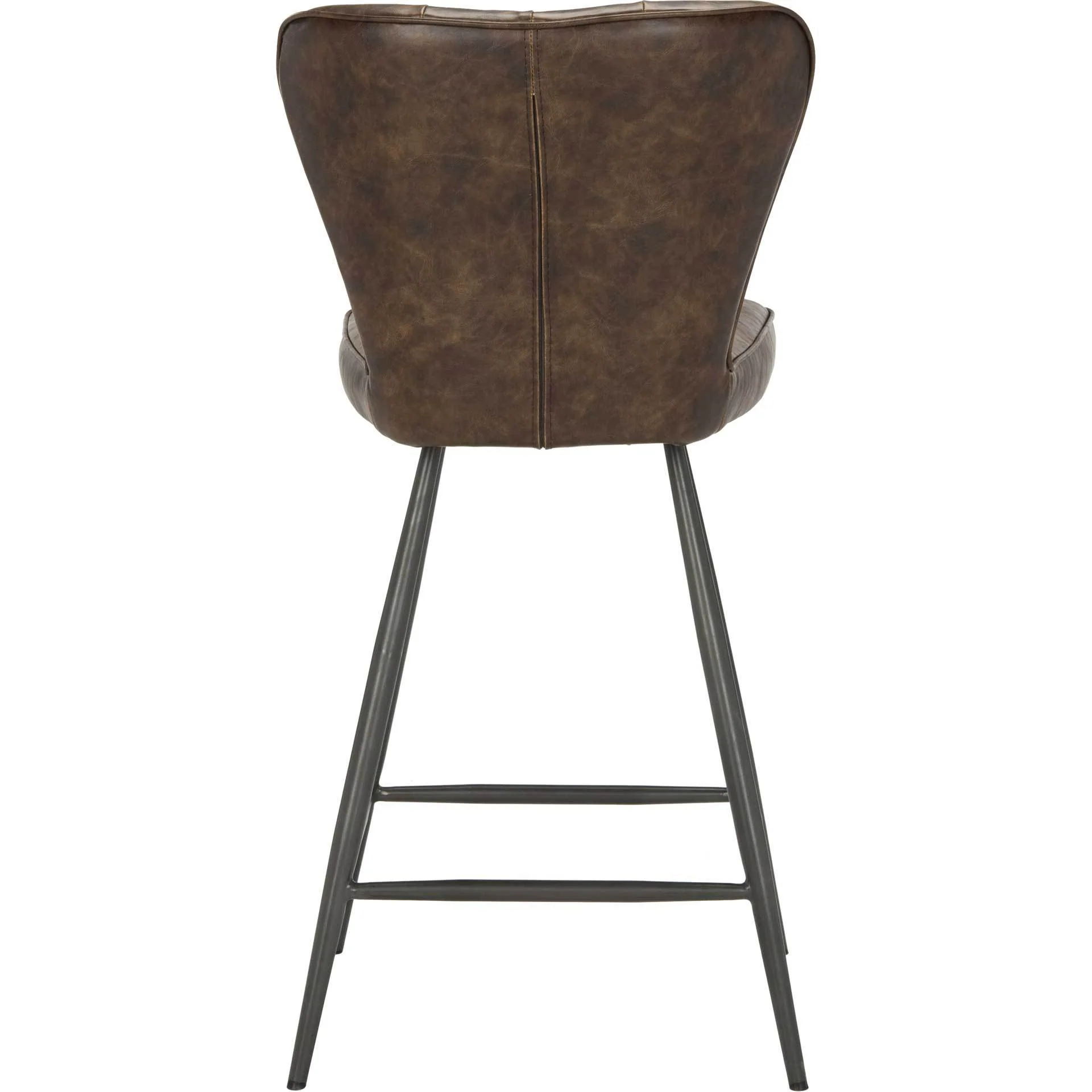 Aster Leather Counter Stool Brown (Set of 2) - Image 6