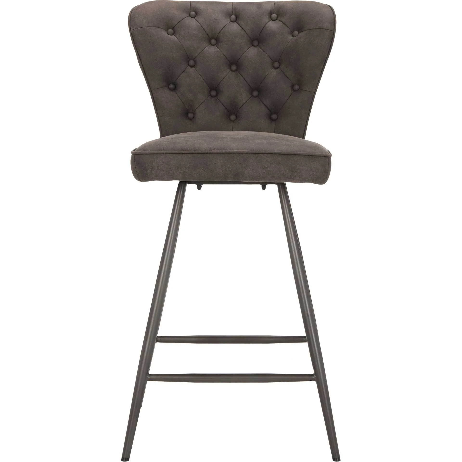 Aster Leather Counter Stool Gray (Set of 2) - Image 3