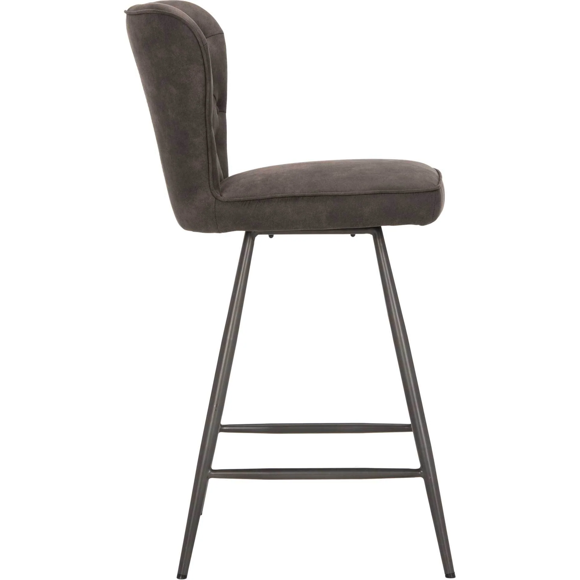 Aster Leather Counter Stool Gray (Set of 2) - Image 4